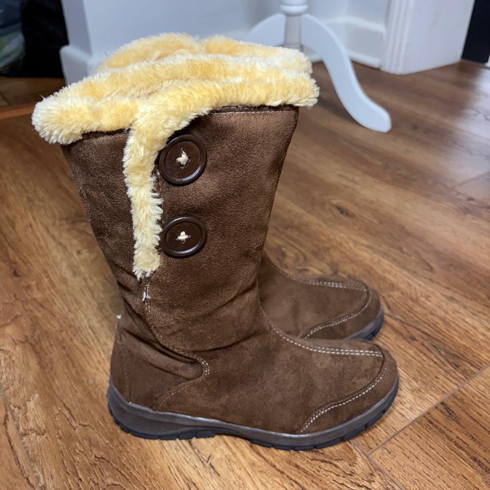 Itasca Brown Faux Suede Leather Winter Boots Women's Size 7 Gorpcore